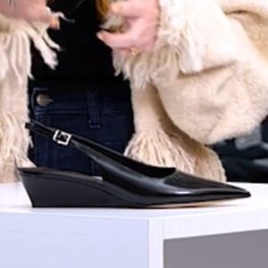 Nordstrom Rhianon Black Pointed Toe Wedge size 9